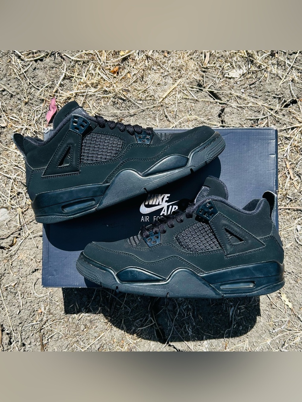 2020 Air Jordan 4 Retro Black Cat GS Size 7Y Used w/ Replacement Box